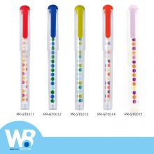 Color Dot Dot Transparent Tube Ball Pen